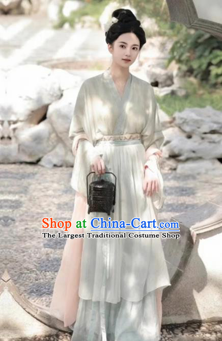 China Song Dynasty Young Woman Clothing Ancient Princess Costume Traditional Hanfu Runqun Outfit