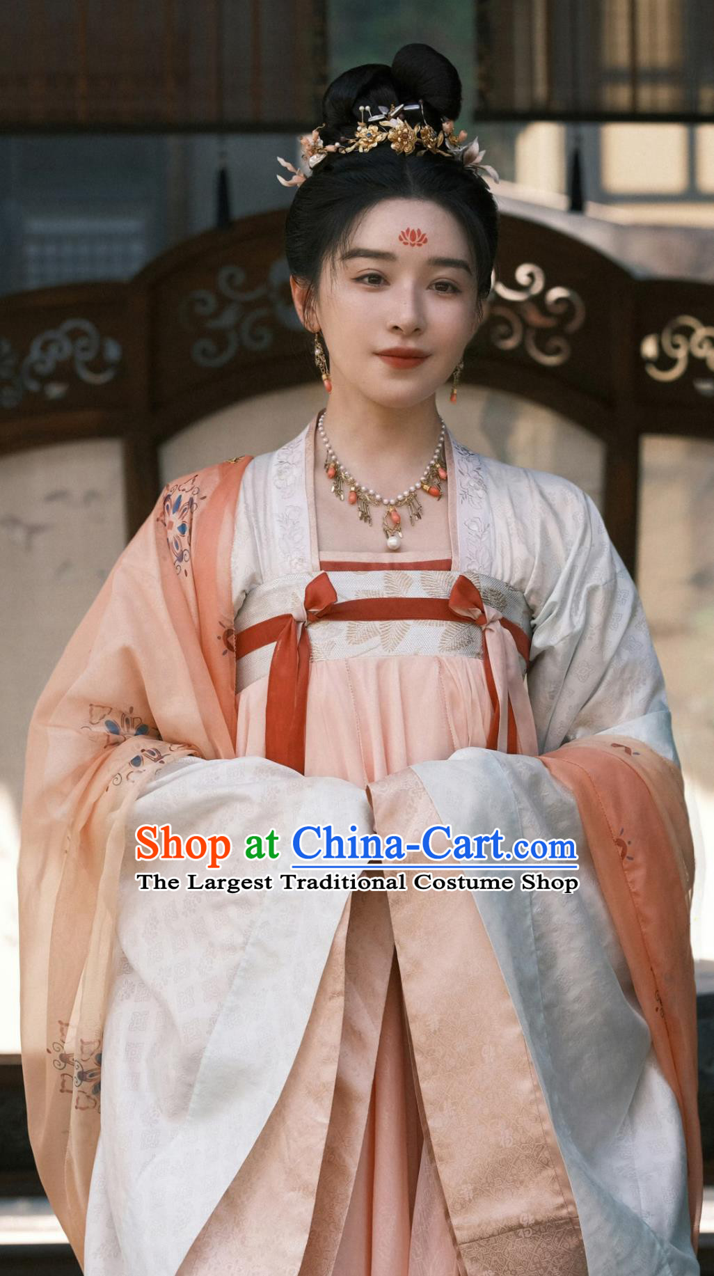 Ancient China Noble Woman Clothing Traditional Chinese Tang Dynasty Female Hanfu Dress TV Series Drama Go East Yuchi Hua Costume