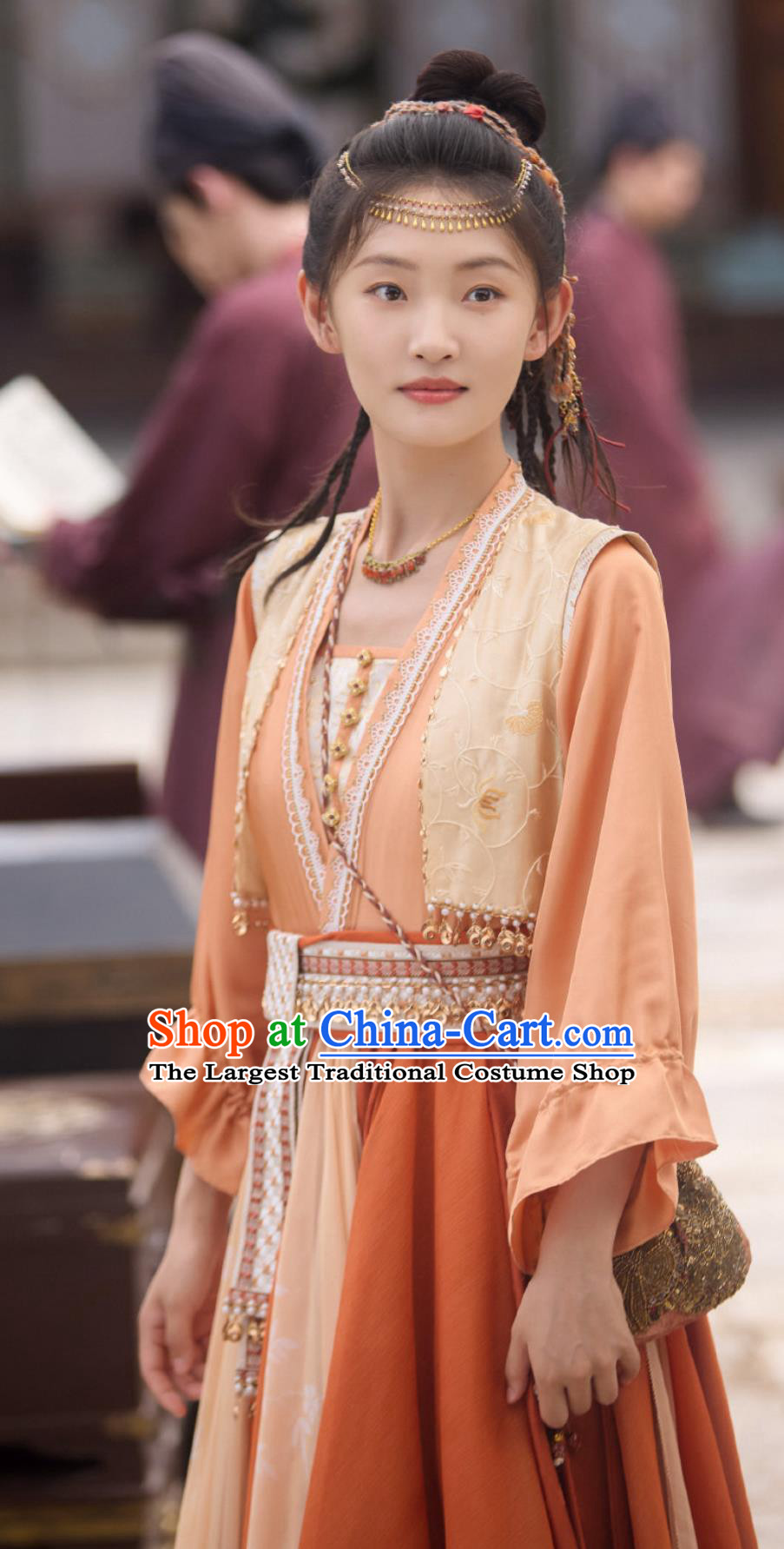 Ancient China Western Regions Woman Clothing Traditional Chinese Garment TV Series Drama Go East Princess A Shu Costume