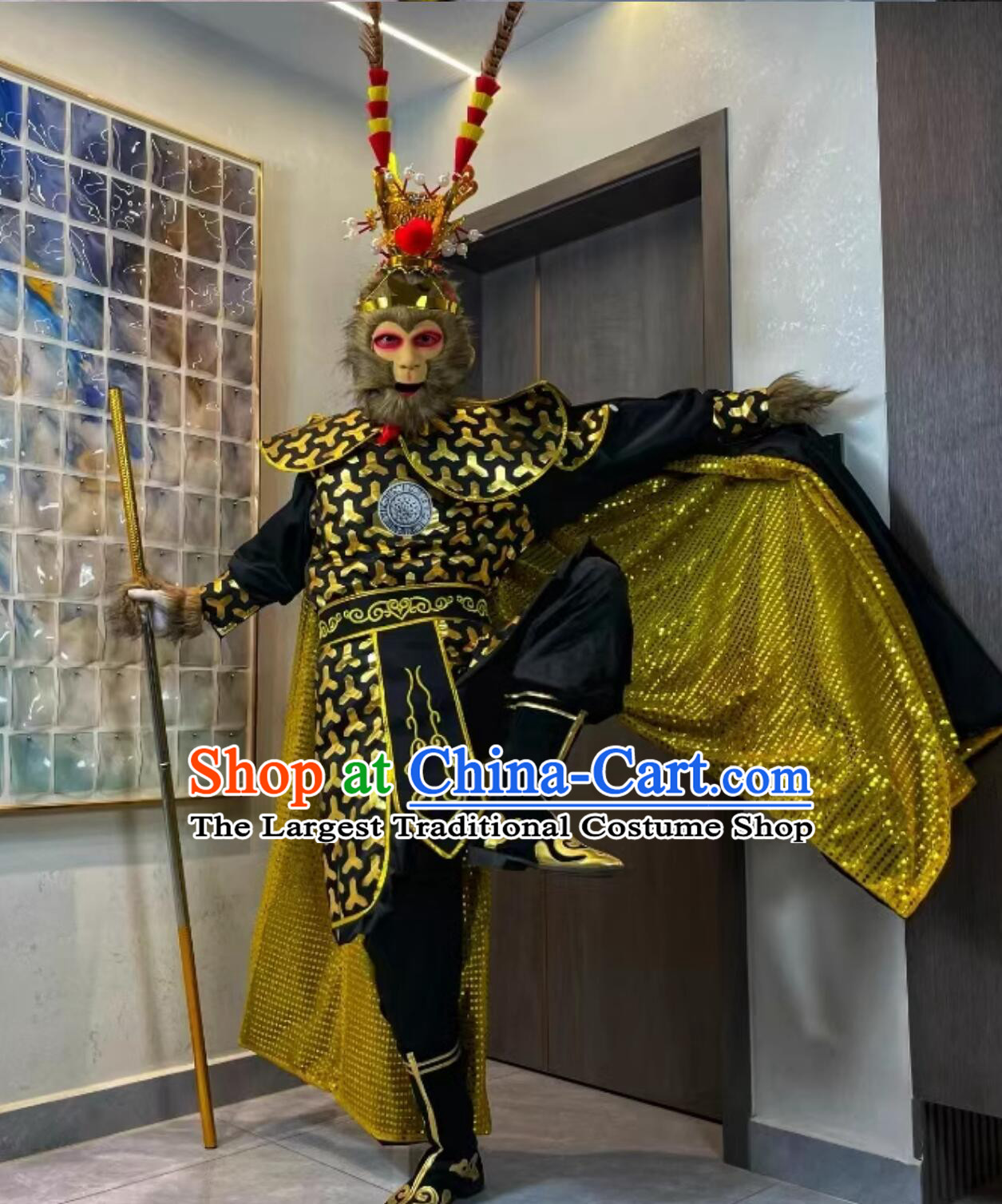 Halloween Cosplay Costume Journey to the West Monkey King Outfit Black Myth Wukong Clothing