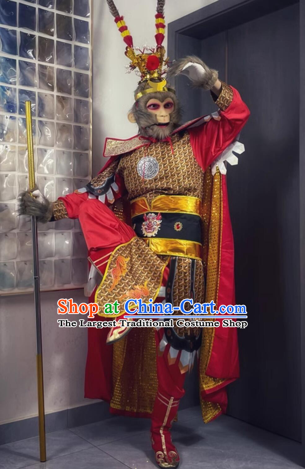 Halloween Cosplay Costume TV Drama Sun Wukong Clothing Journey to the West Handsome Monkey King Outfit