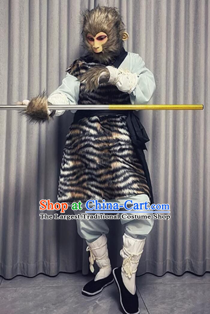 Black Myth Wukong Tian Ming Ren Clothing Journey to the West Handsome Monkey King Outfit Halloween Cosplay Costume