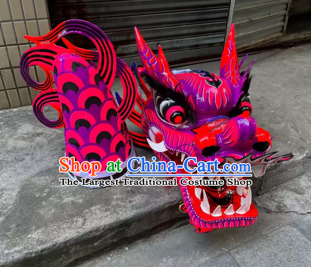 Traditional Competition Parade Dragon Chinese New Year Dancing Dragon Instruments Handmade Dragon Head Body Tail Costume Complete Set