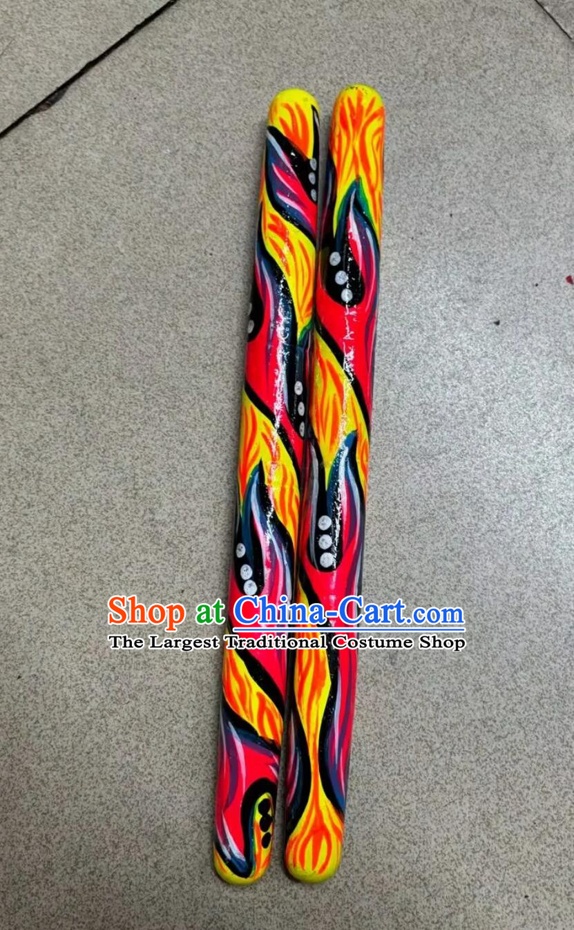 Traditional Lion Dance Drumstick Professional Hands Painted Drum Sticks