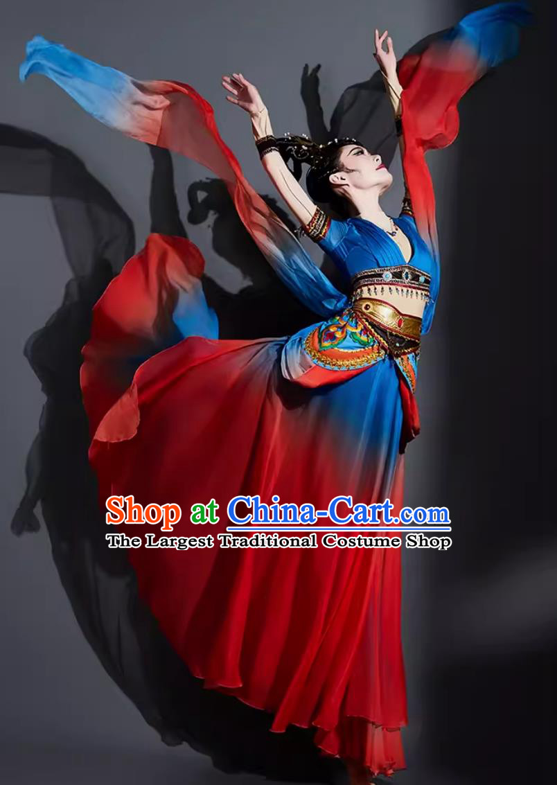 Chinese Classical Dance Costume Feitian Woman Solo Dance Clothing China Dunhuang Flying Apsaras Dance Dress