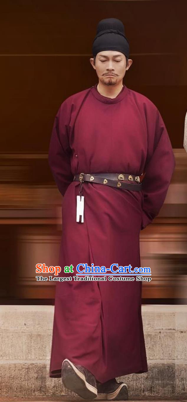 Ancient Chinese Official Clothing Traditional China Red Hanfu Robe TV Series Drama Strange Tales of Tang Dynasty Minister of Dali Temple Su Wu Ming Costume