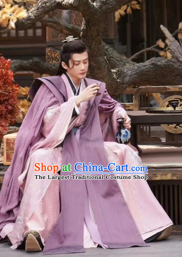 Traditional Chinese Male Hanfu TV Drama Lost You Forever Hitman Fangfeng Bei Costume Ancient China Young Childe Clothing