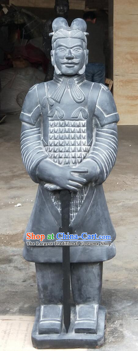 Chinese Xi An Terra Cotta Warrior Figure Qin Dynasty General Clay Statue