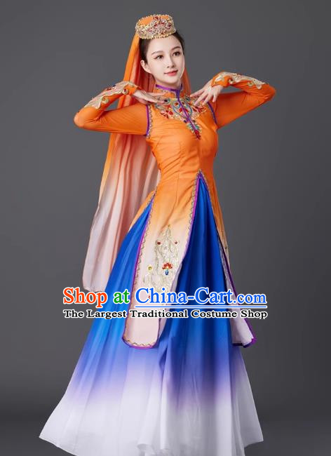 Xinjiang Minority Uyghur Dance Costumes Performance Costumes High End China Ethnic Style Performance Costumes