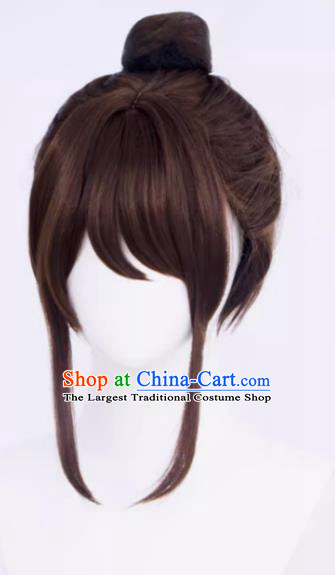 Codename Yuan Guangling King Cos Wig Female Crown Prince Regular Clothes Boy Antique Style Hair Crown Dark Brown