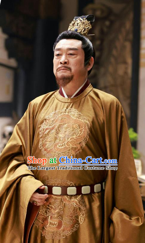Chinese Ancient Tang Dynasty Emperor Costumes TV Series Royal Rumours Monarch Imperial Robes