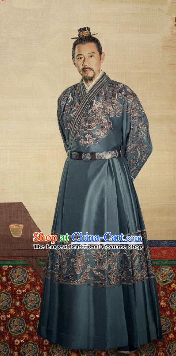 Chinese Ancient Great General Clothing TV Series The Imperial Age Xu Da Costumes Ming Dynasty Military Chief Apparel