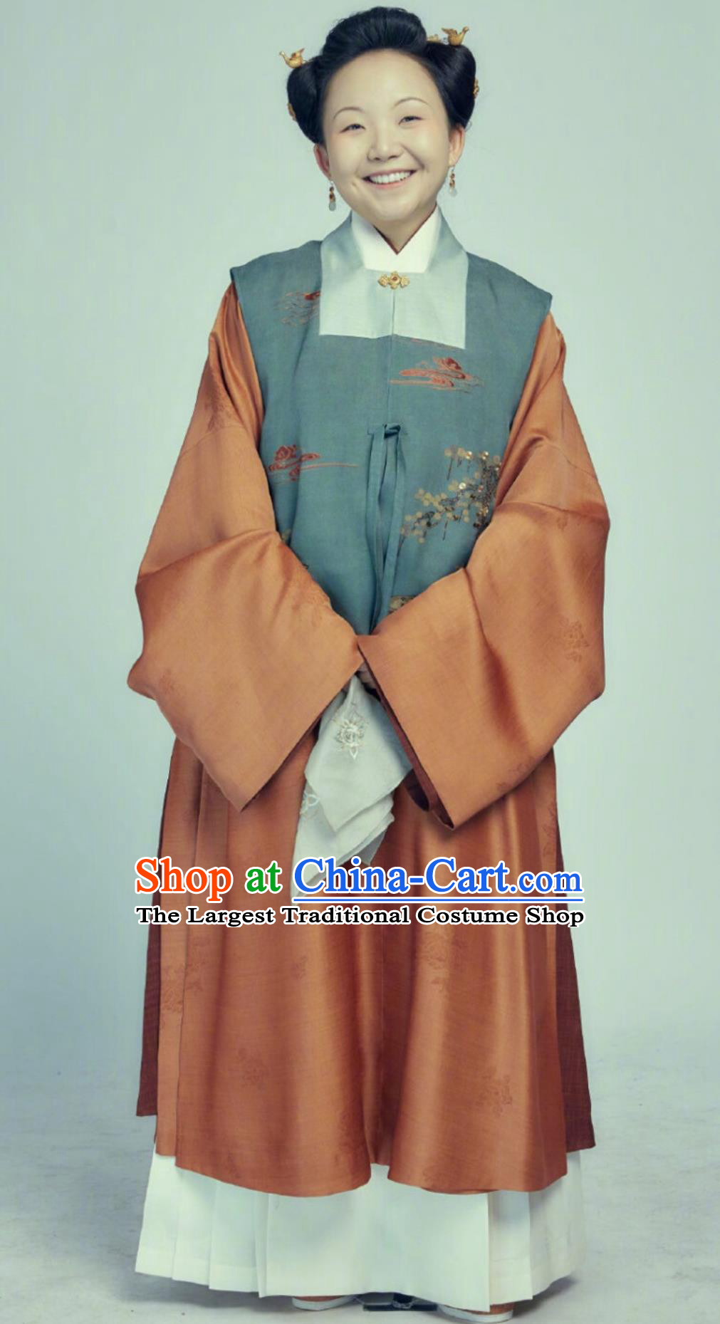 Ancient Chinese Ming Dynasty Rich Woman Costumes Drama Song of Youth Young Mistress Wu Yue Hong Hanfu Clothing