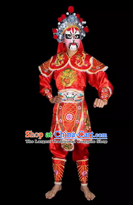Red Chaoshan Yingge Parade Costumes Martial Arts Performance Costumes Liangshan Heroes Opera Prince Xiaojia