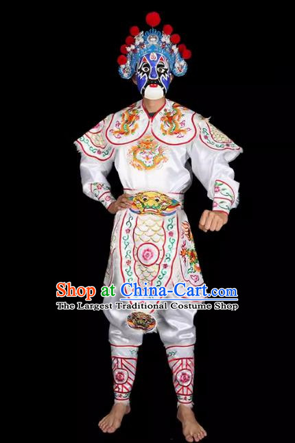 White Chaoshan Yingge Parade Costumes Martial Arts Performance Costumes Liangshan Heroes Opera Prince Xiaojia
