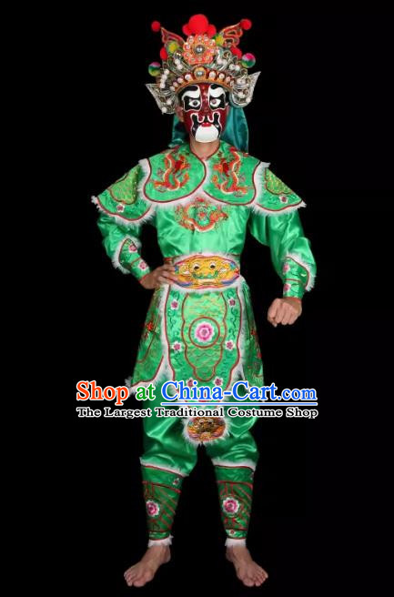 Green Chaoshan Yingge Parade Costumes Martial Arts Performance Costumes Liangshan Heroes Opera Prince Xiaojia