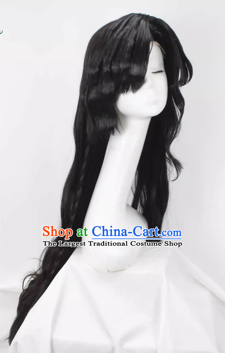 Cosplay Fake Hair Tianguan Blessing Cos Huacheng Hair Silk Antique Men Long Hair Custom Wig