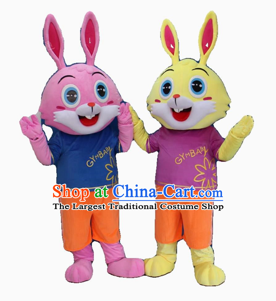 Sports Baby Mascot Rabbit Doll Costume Cute Beibei Rabbit Adult Wearable Walking Promotional Animal Doll