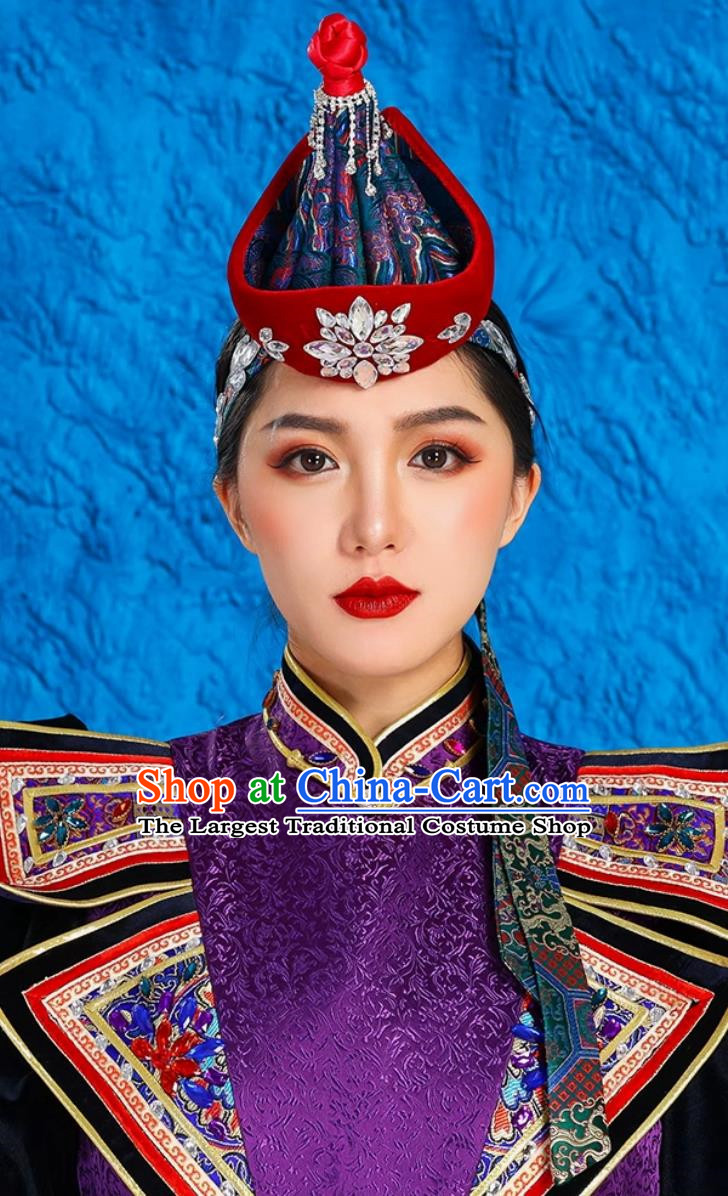 Ethnic Style Ancient Crown Mongolian Exotic Hat Hair Accessories Bride Dance Performance