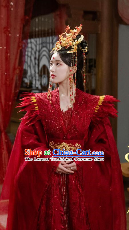 Chinese Ancient Empress Clothing 2024 Xian Xia TV Series The Last Immortal Queen Feng Yin Wedding Dress