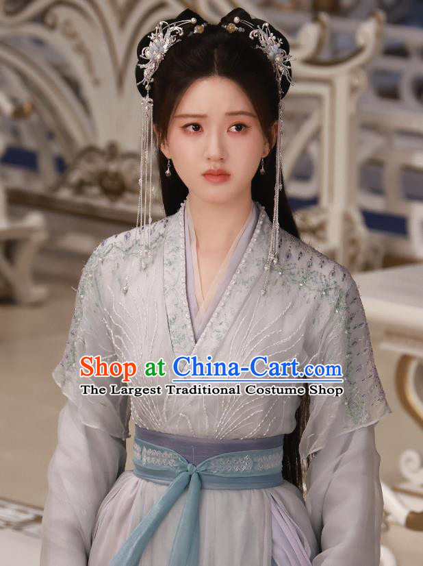 2024 Xian Xia TV Series The Last Immortal Maid Lady A Yin Dress Chinese Ancient Fairy Princess Clothing