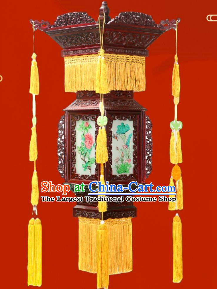 110cm Forbidden City Antique Fully Carved Chinese Style Solid Wood Palace Lantern Palace Temple Film And Television City Classical Chinese Style Courtyard Chandelier