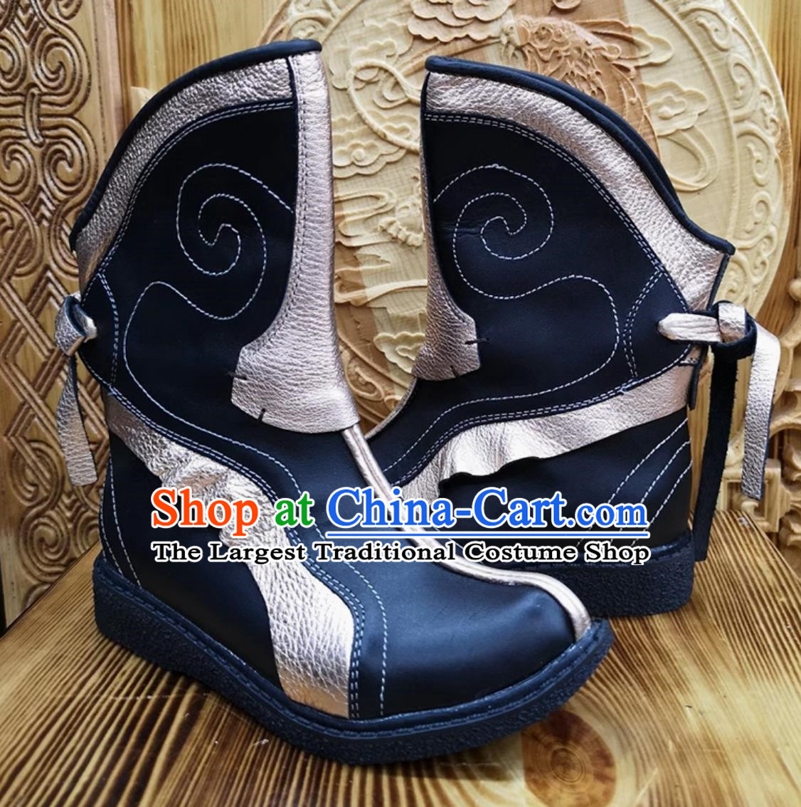 Children Mongolian Boots Ethnic Style Leather Boots Genuine Leather Martin Boots Men Women And Middle Aged Children Dance Performances Photography And Photo Boots