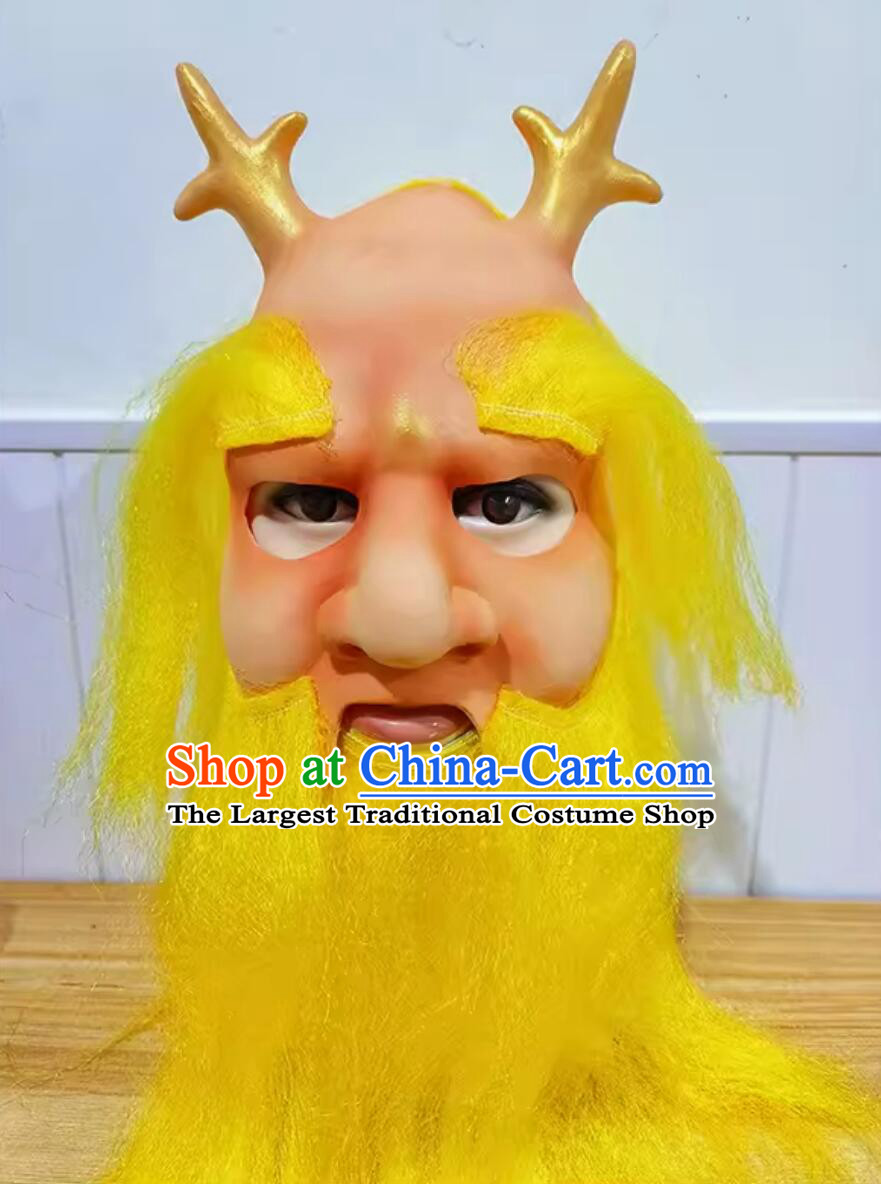 Top Handmade Dragon King of the South Sea Mask Chinese Journey to the West Ao Qin Headdress