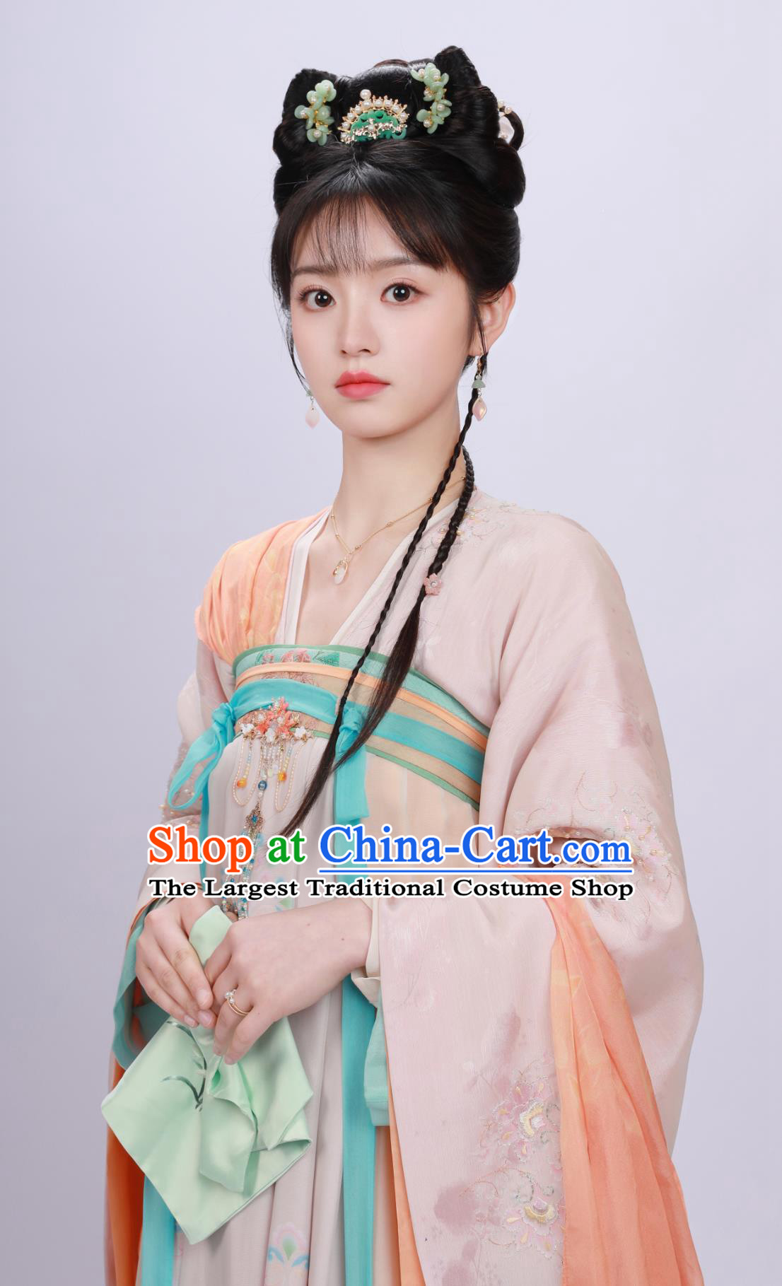 Chinese Ancient Tang Dynasty Young Lady Hanfu Dresses Romantic Drama Wrong Carriage Right Groom Swordswoman Li Yu Hu Garment Costumes