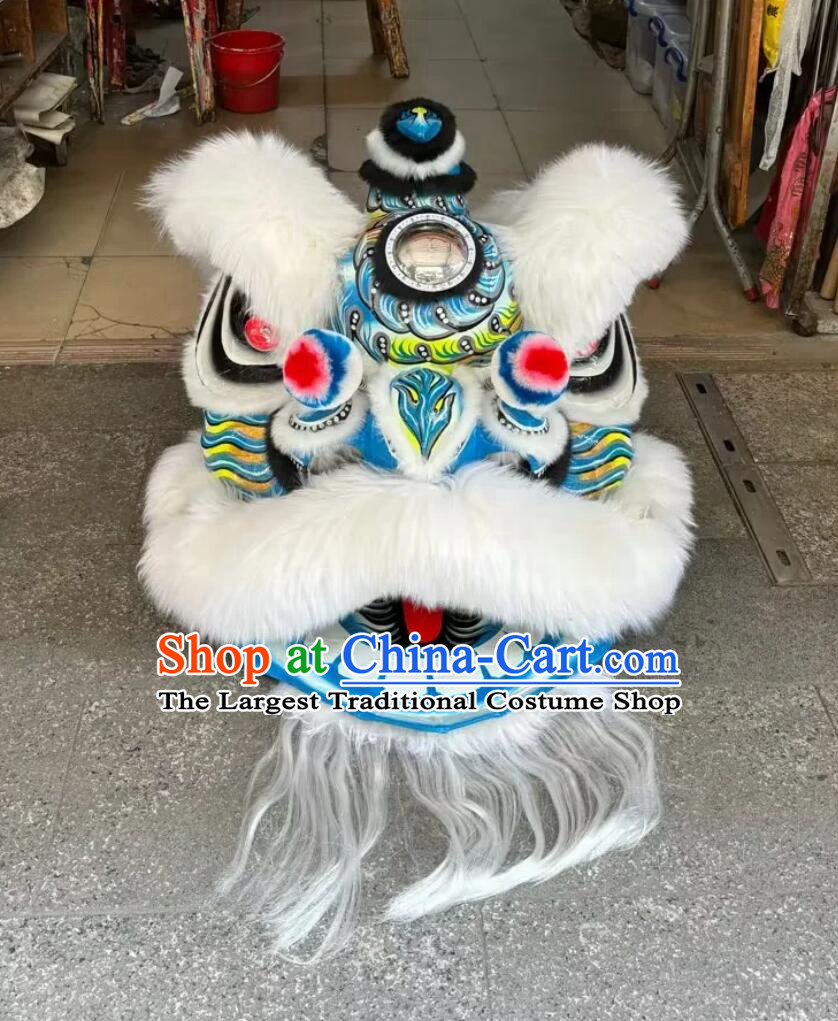 Traditional Handmade White Wool Lion Costume Chinese Lion Dance Equipment China Dancing Lion Online Buy