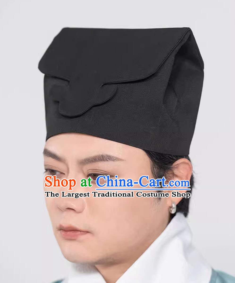 Traditional Hanfu Headwear Chinese Ming Dynasty Male Headdress Ancient Scholar Hat