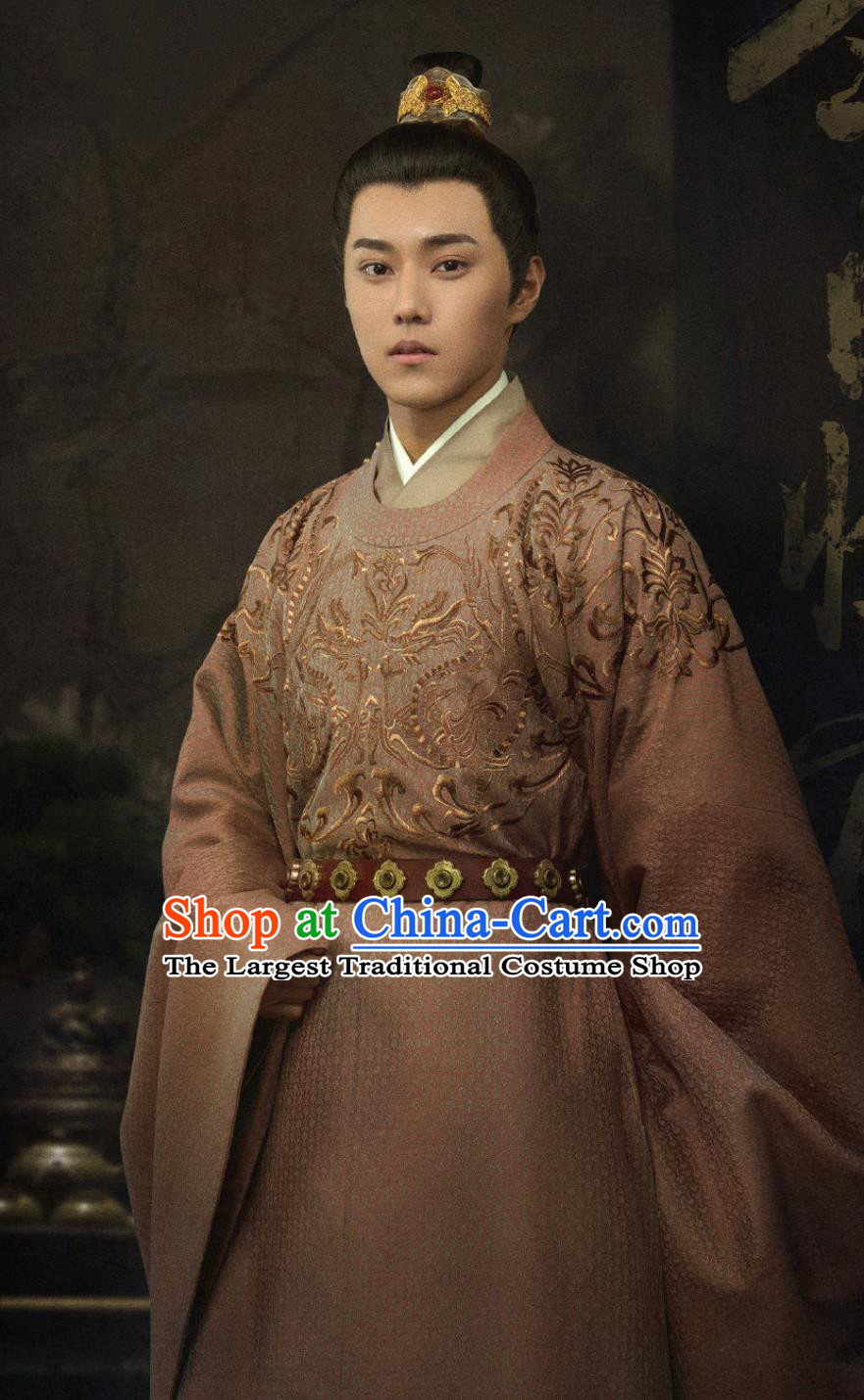 2020 TV Series The Promise of Chang An King Xiao Qi Yuan Garment Costume Ancient Chinese Emperor Clothing China Traditional Hanfu Robe