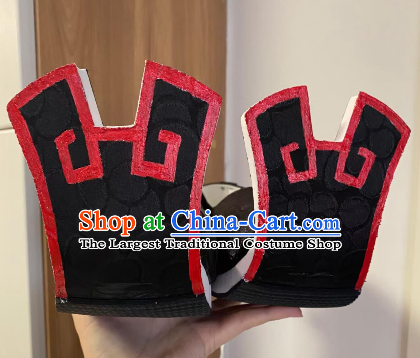 Handmade China Dengyun Shoes Traditional Hanfu Shoes Ancient Chinese God Black Shoes