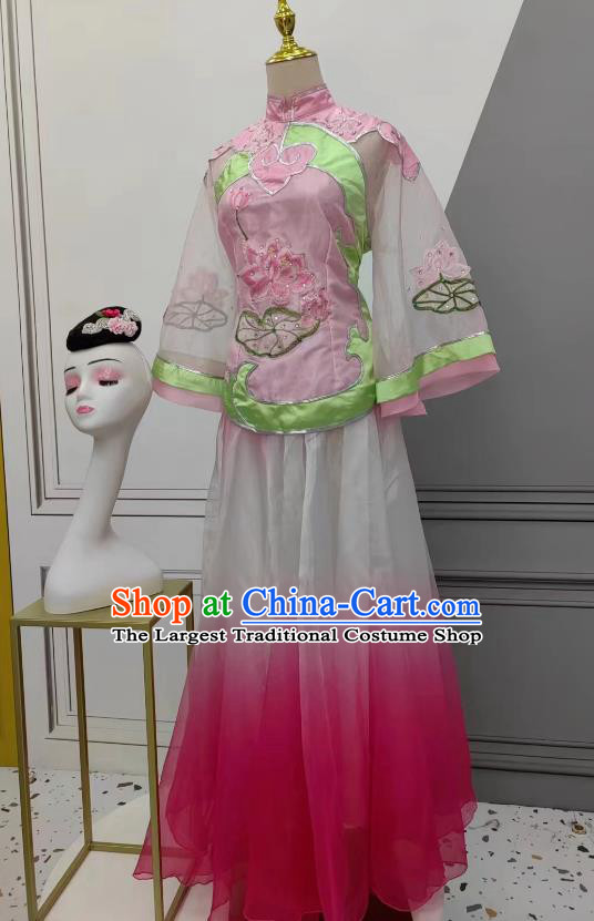 Women Solo Stage Performance Costume Classical Dance Clothing China Fan Dance Xiuhe Suit