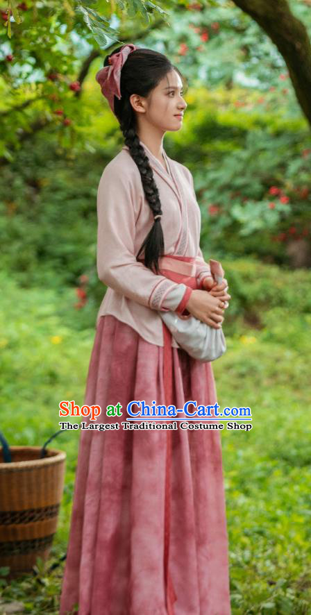 Ancient China Peasant Woman Clothing TV Series Blossoms in Adversity Hua Zhi Costume