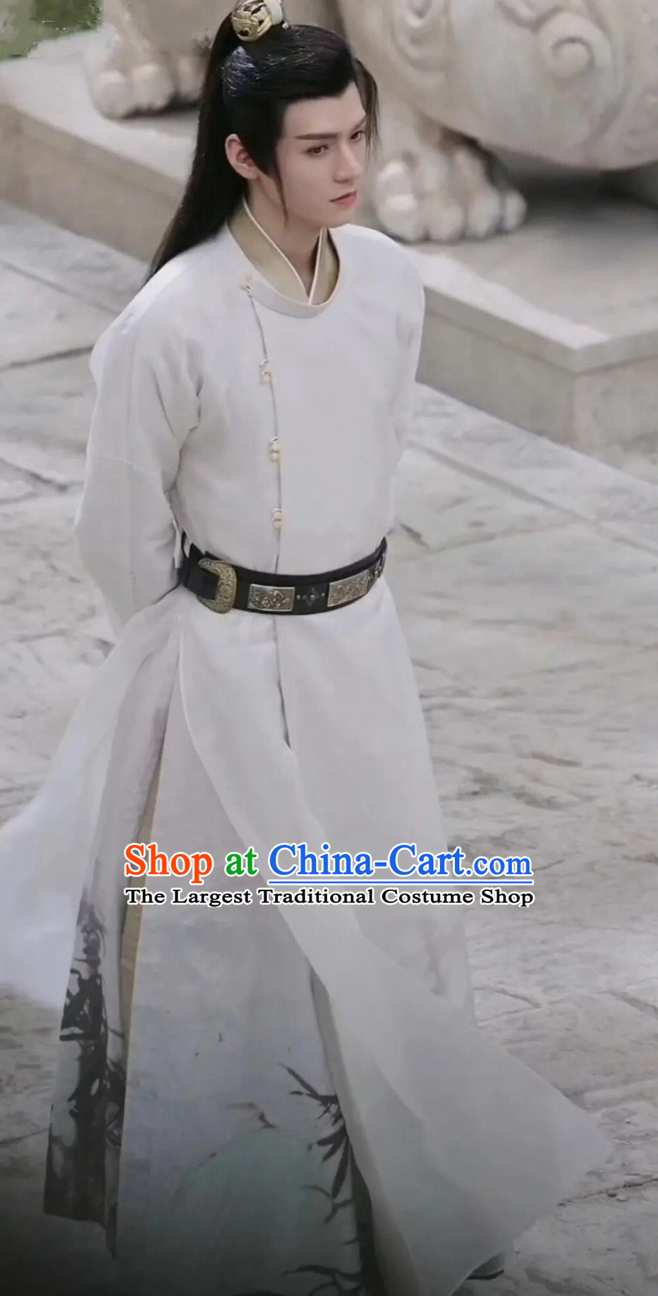 TV Series The Legend of An Le Crown Prince Han Ye White Outfit Ancient China Noble Childe Clothing Traditional Mens Hanfu