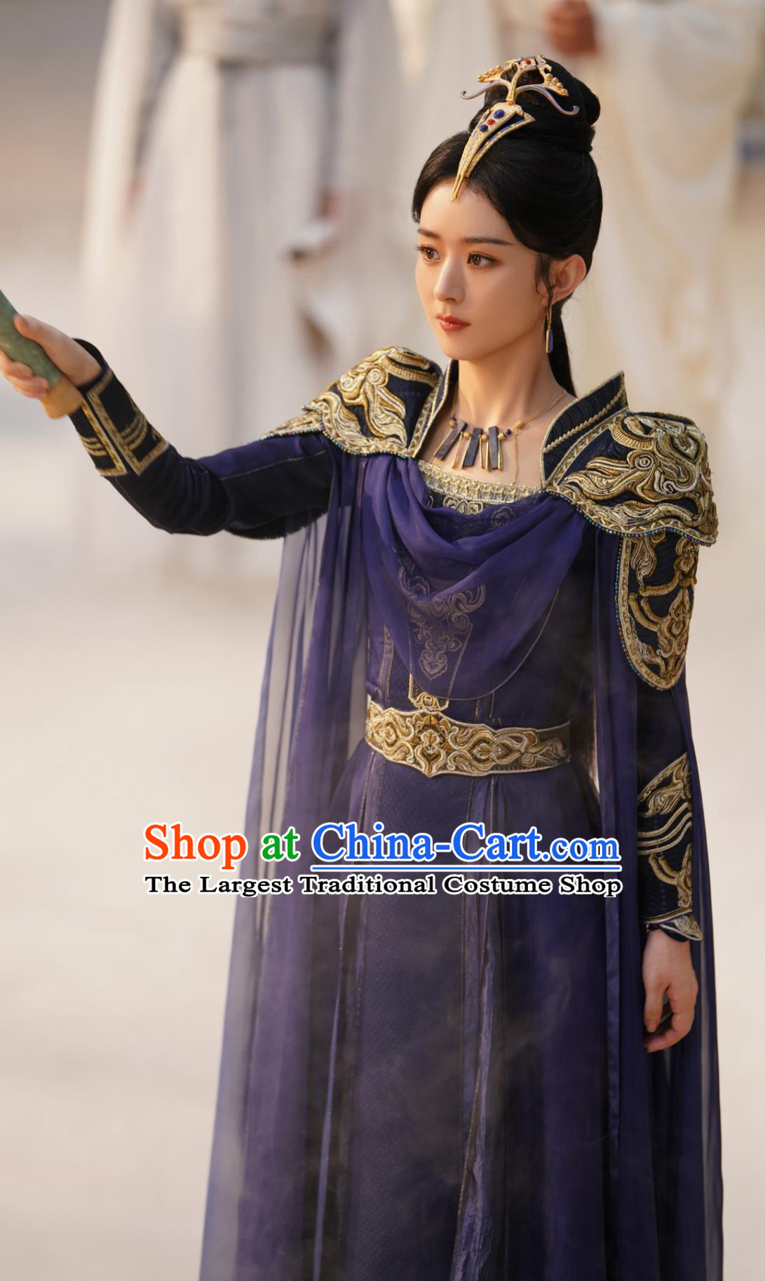 Chinese TV Series The Legend Of Shen Li Monarchess Purple Dress Ancient Swordswoman Garment Costume