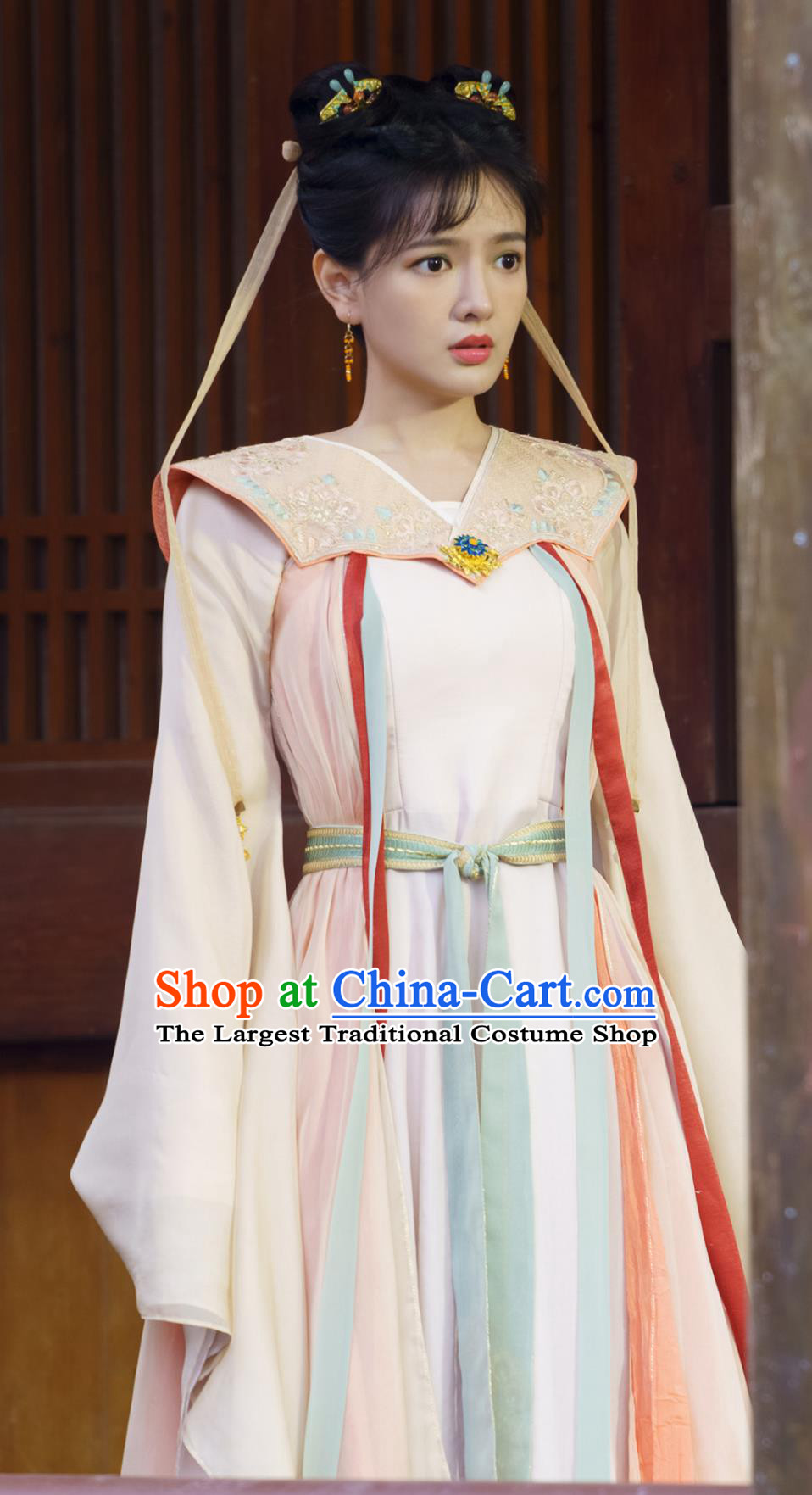 Ancient China Young Woman Garment Costume Chinese TV Series The Legend Of Shen Li Maid Lady Rou Ya Dress