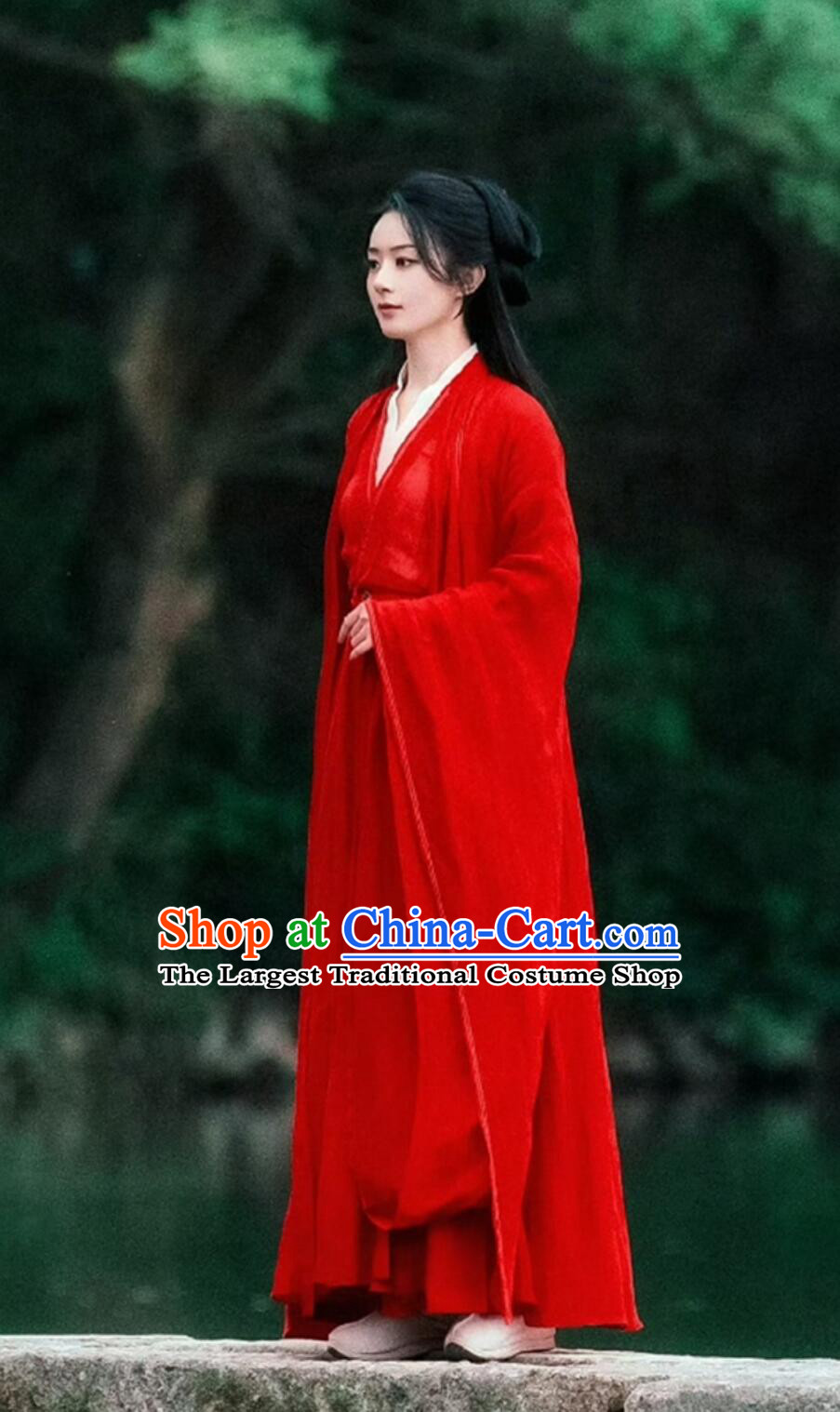 Ancient China Female Swordsman Red Dress Chinese TV Series The Legend Of Shen Li Clothing