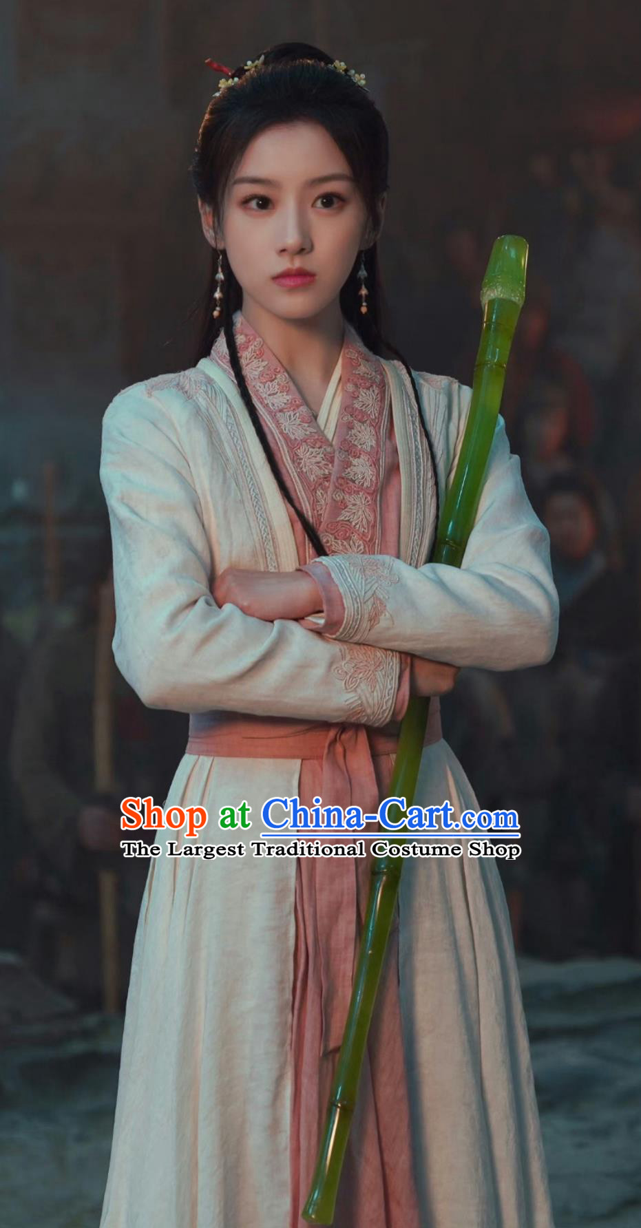 Ancient China Young Lady Dress Chinese Wuxia TV Series The Legend of Heroes Swordswoman Huang Rong Costume Complete Set