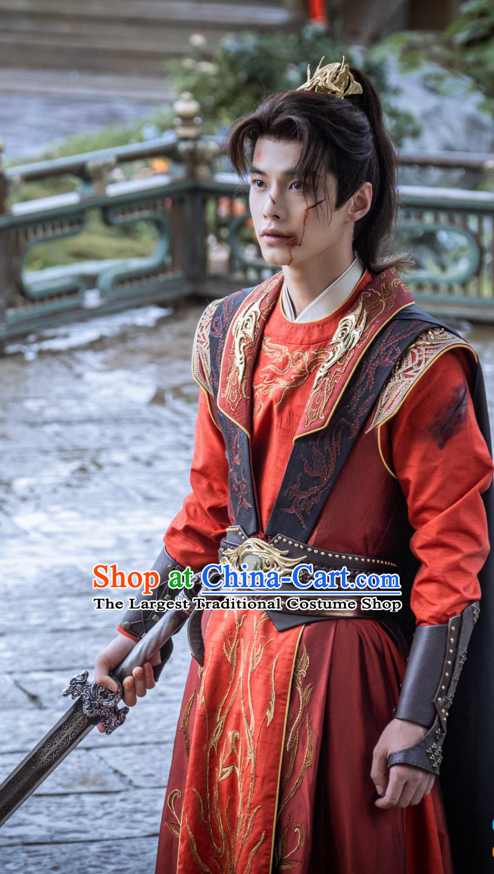 Chinese Drama Dashing Youth Swordsman Ye Ding Zhi Red Costume Ancient China Young Hero Clothing