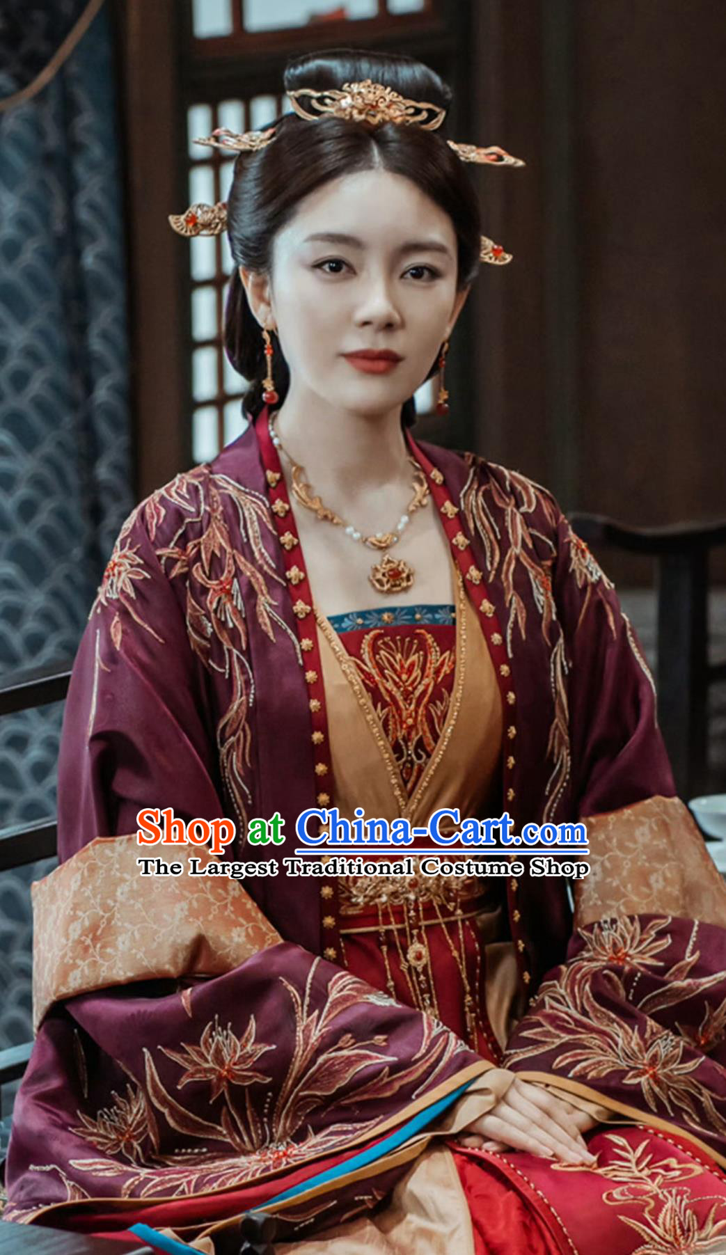 Ancient China Noble Woman Clothing Chinese TV Drama Dashing Youth Crown Princess Wen Luo Yu Dress