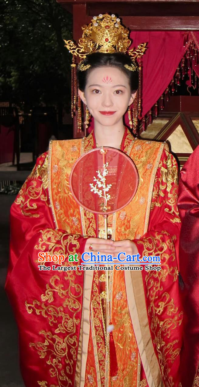 TV Drama Story of Kunning Princess Fang Miao Wedding Costume Ancient China Empress Clothing Traditional Chinese Song Dynasty Hanfu