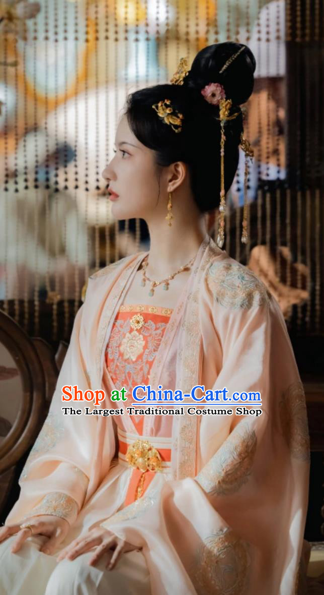 Traditional Chinese Song Dynasty Hanfu TV Drama Story of Kunning Princess Le Yang Dress Ancient China Court Woman Clothing