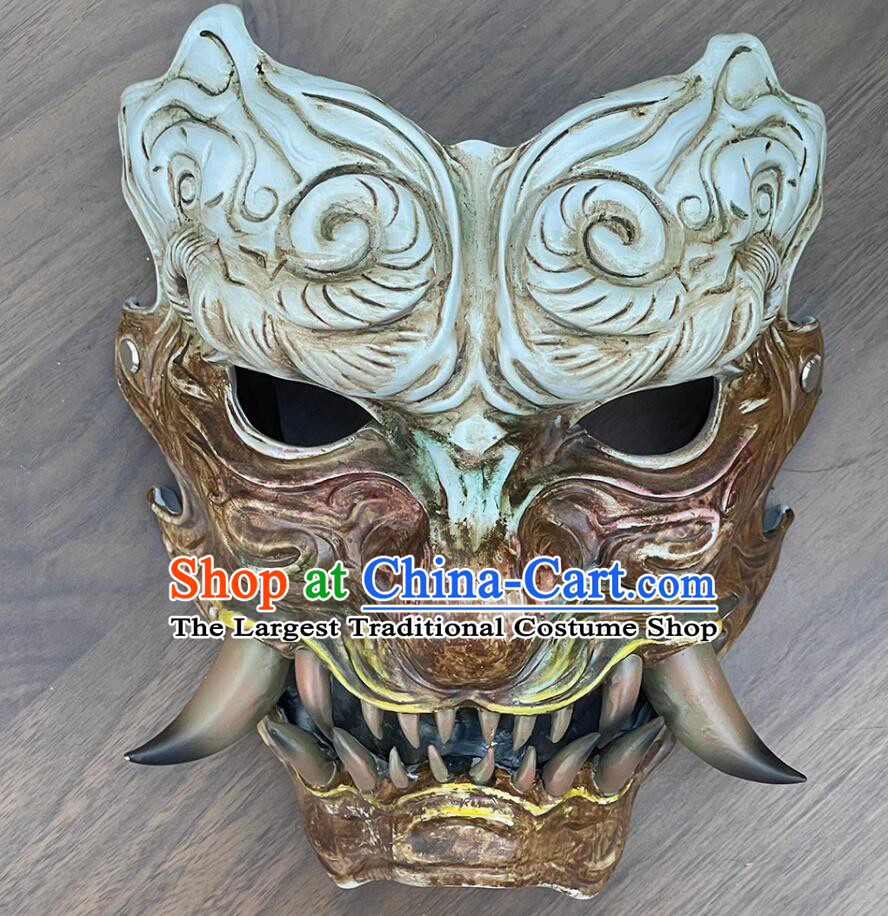 Black Myth Wukong Cosplay Mask Nuo Exorcise Resin Face Mask Halloween Prop