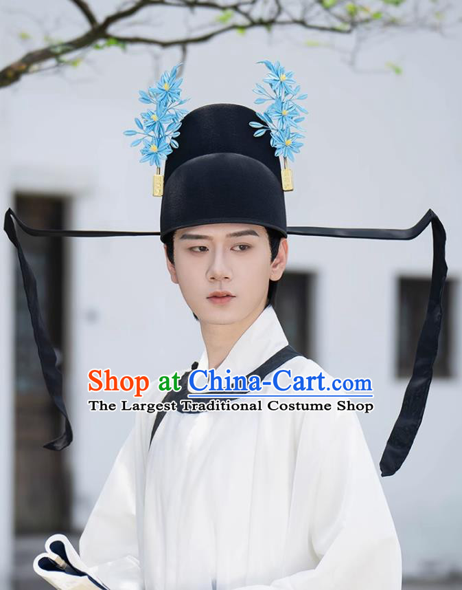 Chinese Ming Dynasty Scholar Hat Ancient China Civil Official Headwear Traditional Hanfu Headdress