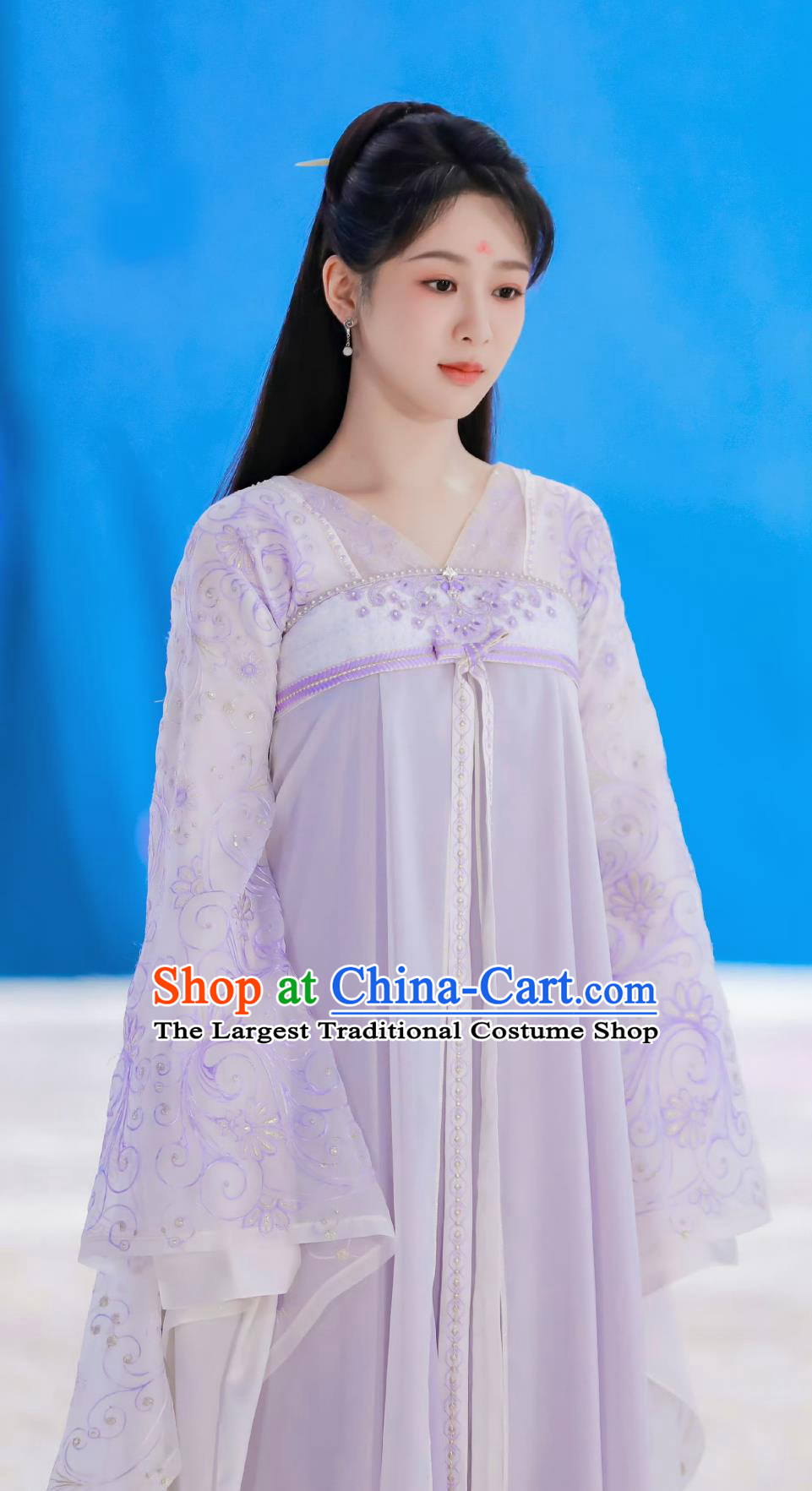 Ancient China Fairy Clothing Traditional Chinese Lilac Hanfu Dress TV Drama Lost You Forever Princess Xiao Yao Costume