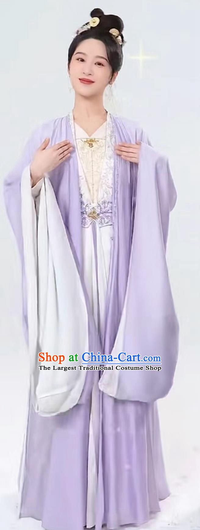 TV Drama Lost You Forever Princess Xiao Yao Costume Ancient China Young Woman Clothing Traditional Chinese Fairy Lilac Hanfu Dress