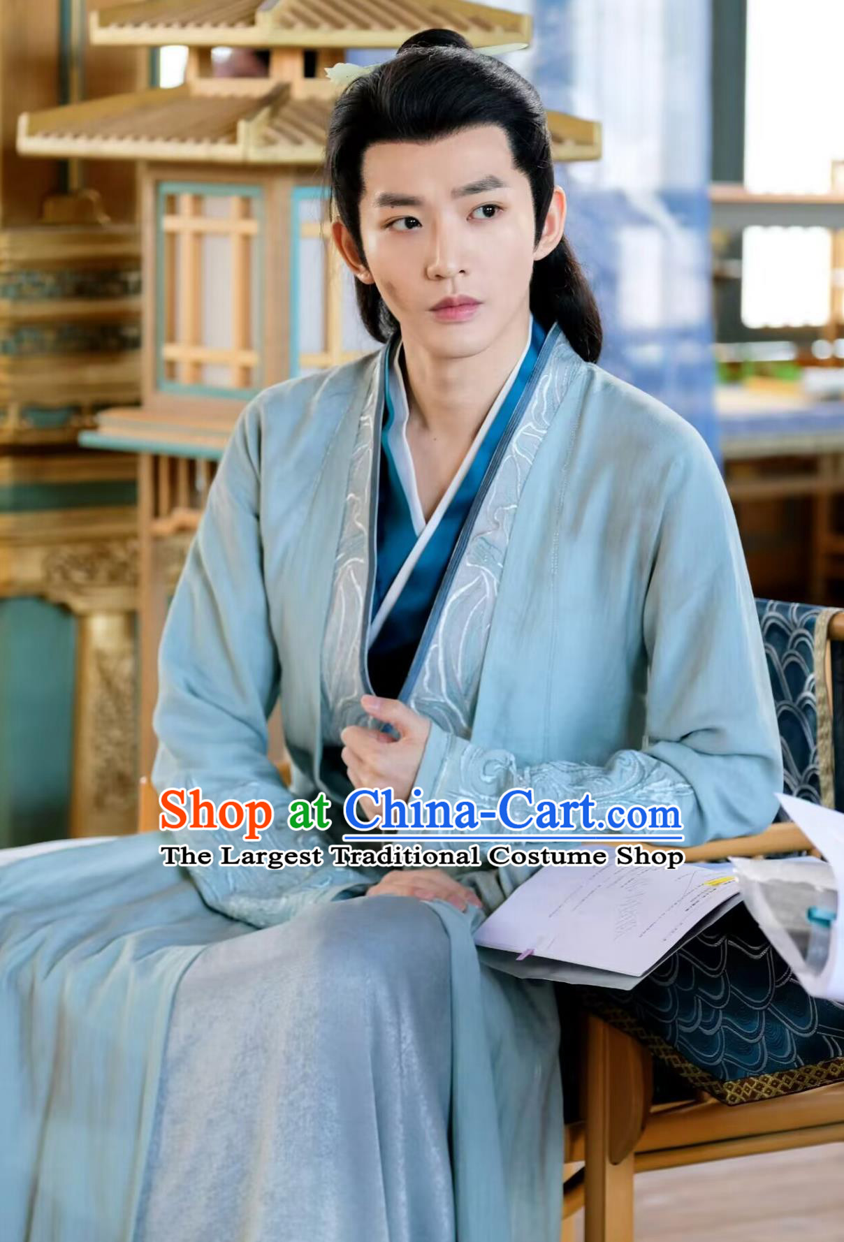 Ancient China Young Childe Clothing Traditional Chinese Male Hanfu TV Drama Lost You Forever Tushan Jing Costume