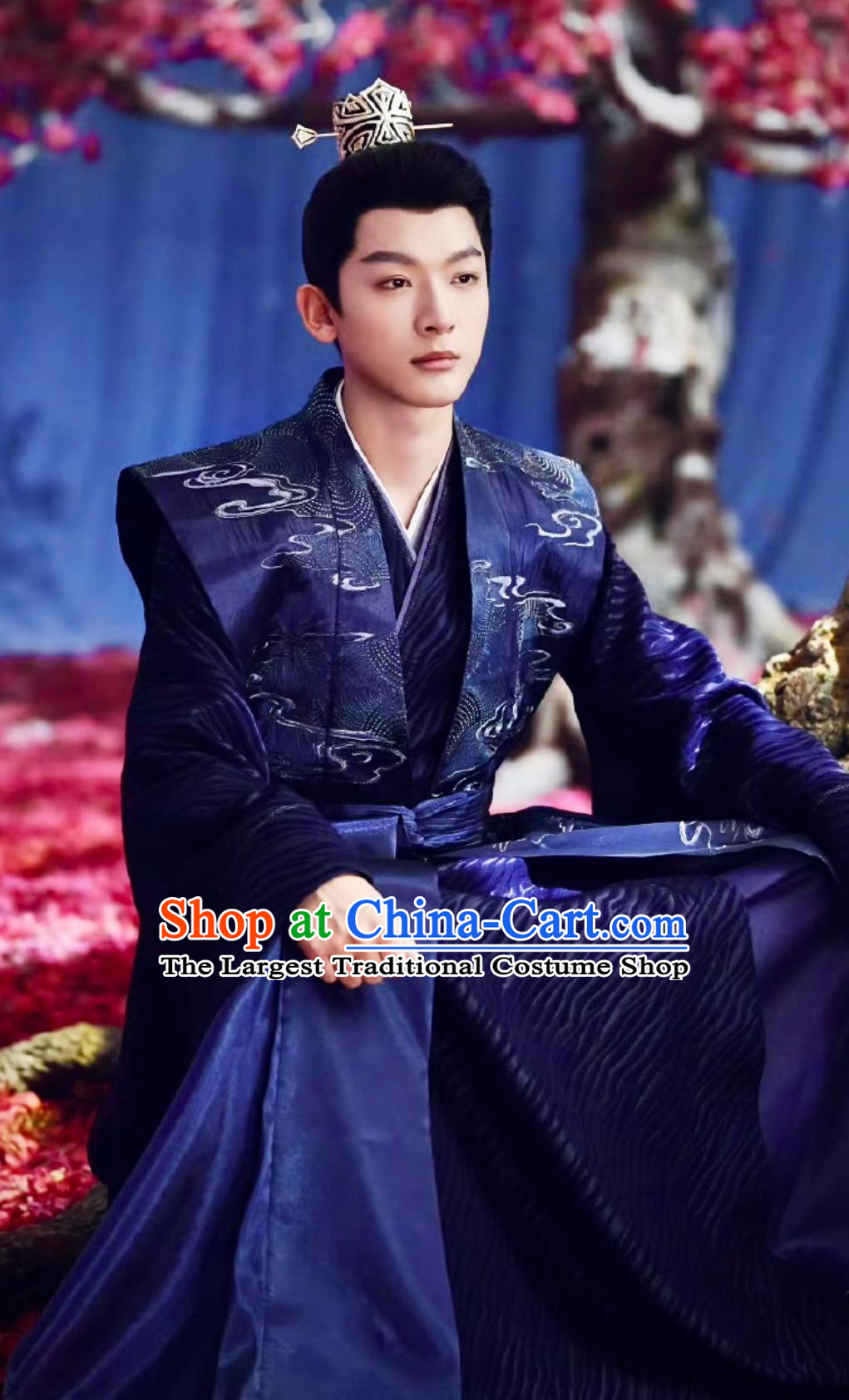 TV Drama Lost You Forever Prince Xiyan Cang Xuan Costume Ancient China Young Childe Clothing Traditional Chinese Blue Hanfu